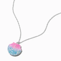 Clam Shell Locket Pendant Necklace