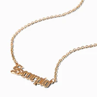 Gold Gothic Zodiac Pendant Necklace - Scorpio