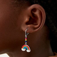 Glitter Rainbow Hoop Earrings