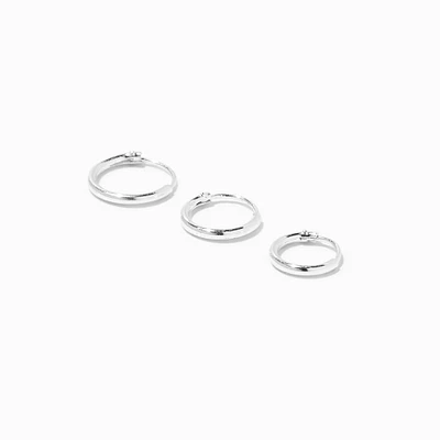 Sterling Silver 22G Helix Endless Hoop Earrings - 3 Pack