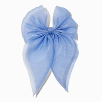 Light Blue Sheer Hair Bow Clip