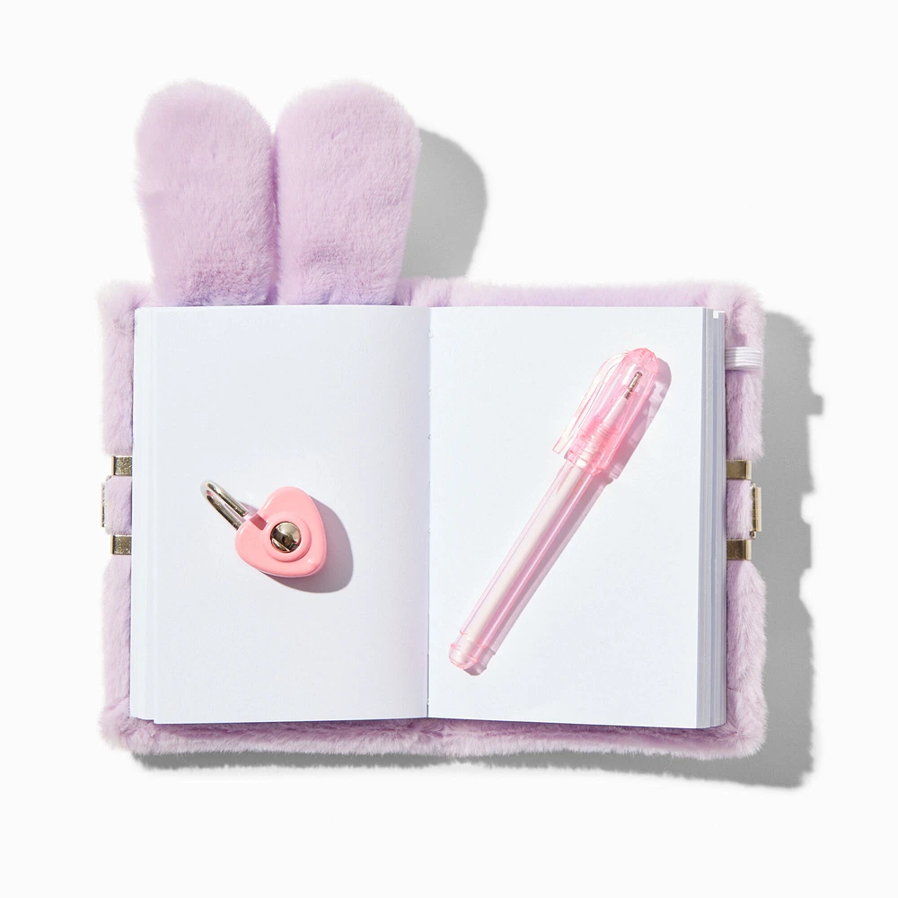 Claire's Club Butterfly Bunny Plush Mini Lock Diary