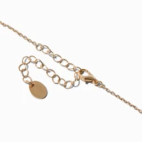 Gold-tone Rose Pendant Necklace