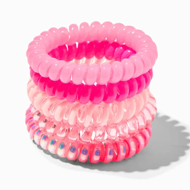 Claire's Club Rose Tassel Stretch Bracelets - Pink, 4 Pack