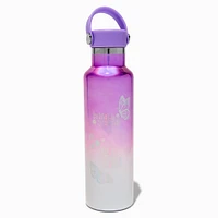 Purple Ombre Stainless Steel Water Bottle with Electro Stickers