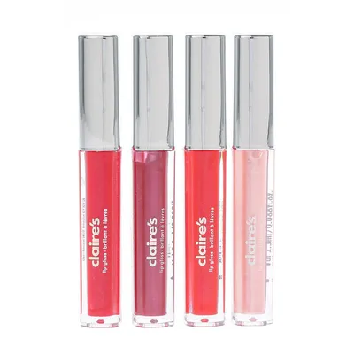 Cherry & Berry Shimmer Lip Gloss Set - 4 Pack