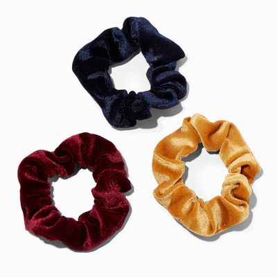 Claire's Club Small Jewel Tone Hair Scrunchies - 3 Pack