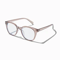 Solar Blue Light Reducing Light Gray Oval Clear Lens Frames