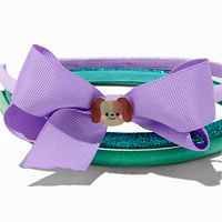 Claire's Club Purple Bow Puppy Headbands - 3 Pack