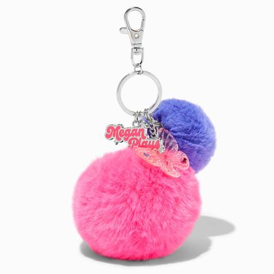 MeganPlays™ Claire's Exclusive Pink & Purple Pom Pom Keychain