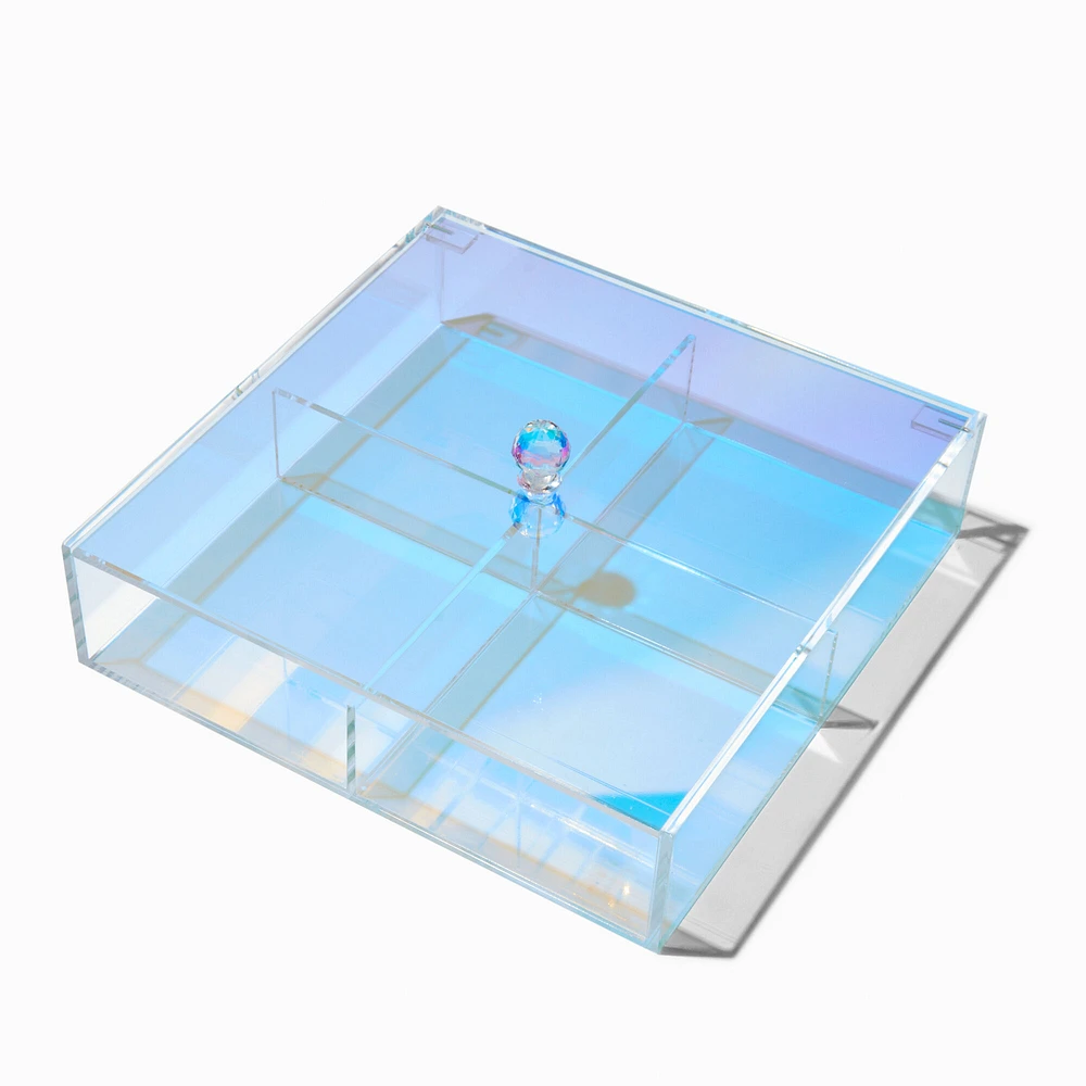 Rainbow Holographic Flat Storage Box