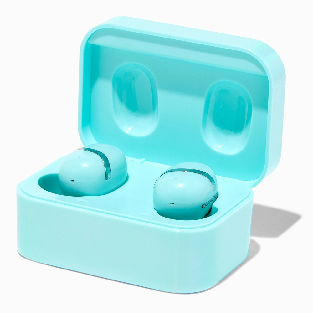 Mint Green Wireless Earbuds in Case