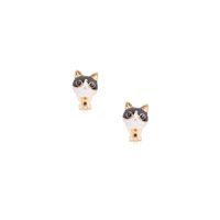 Gold Cat Clip-On Earrings