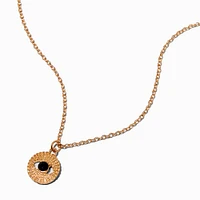 Gold-tone Mini Evil Eye Pendant Necklace