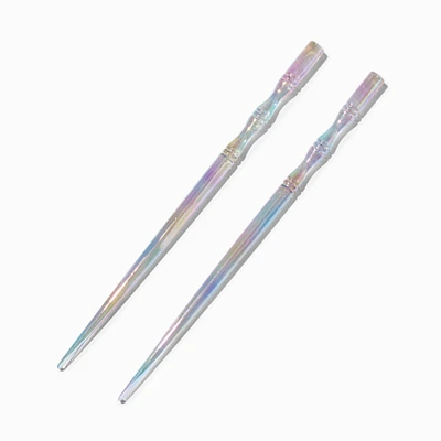 Holographic Hair Sticks - 2 Pack