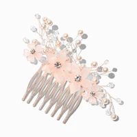 Blush Pink Pearl Flower Hair Comb