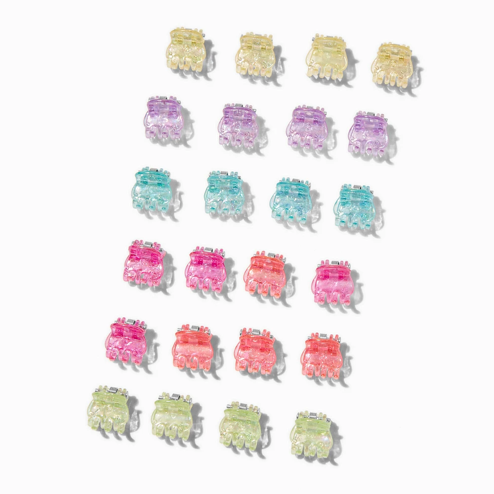 Claire's Club Rainbow Mini Hair Claws - 24 Pack