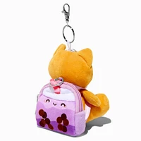 Corgi Pink Boba Mini Backpack Keychain