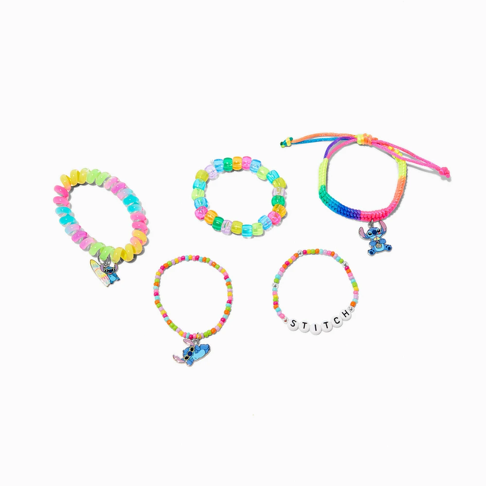 Disney Stitch Claire's Exclusive Summer Bracelet Set - 5 Pack