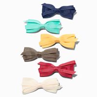 Claire's Club Fall Hair Bow Clips - 6 Pack