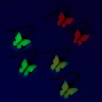 Glow in the Dark Butterfly 1" Drop Earrings - 3 Pack