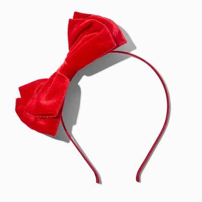 Red Velvet Bow Headband