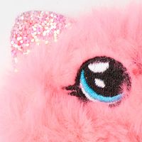 Pink Medium Faux Fur Cat Hair Scrunchie