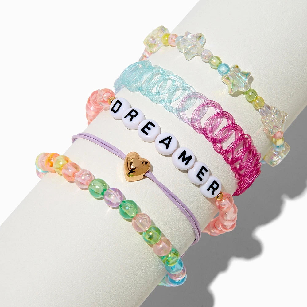 Pastel ''Dreamer'' Beaded Bracelet Set - 5 Pack