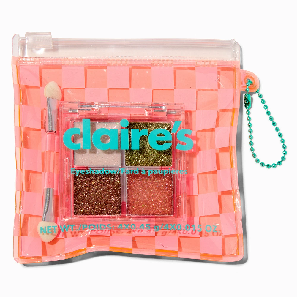 Orange Checkered Eyeshadow Palette Set