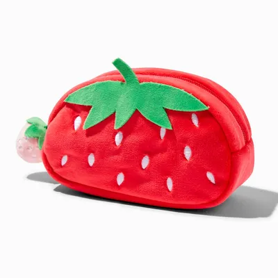 Strawberry Plush Makeup Bag