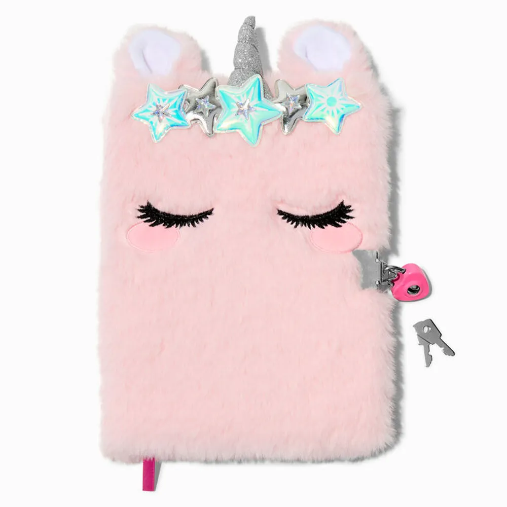 Pink Unicorn Star Lock Diary