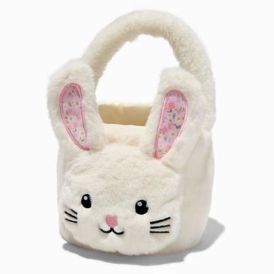 White Easter Bunny Basket Tote Bag