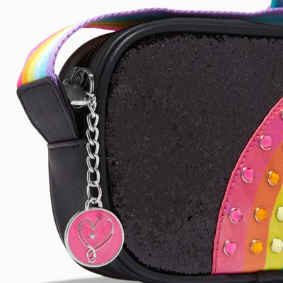 Jojo Siwa™ Rainbow Bow Black Crossbody Bag