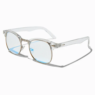 Holographic Clear Browline Sunglasses