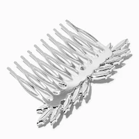 Rhinestone Leaves Silver-tone Hair Comb