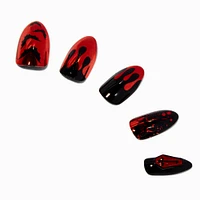 Blood Splatter Stiletto Press On Faux Nail Set - 24 Pack