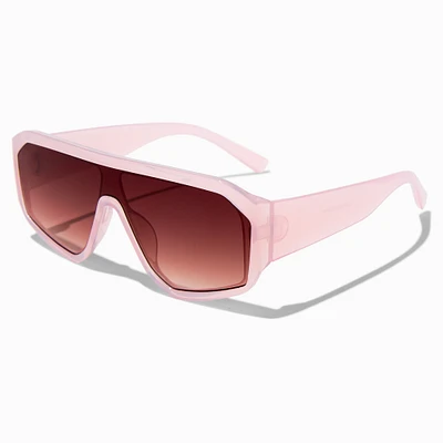 Light Pink Shield Sunglasses