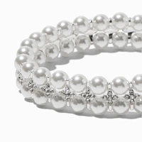 Double Pearl Stretch Bracelet