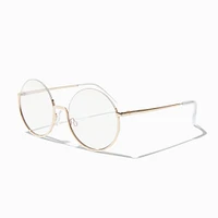 Solar Blue Light Reducing Gold Half Rim Clear Lens Frames