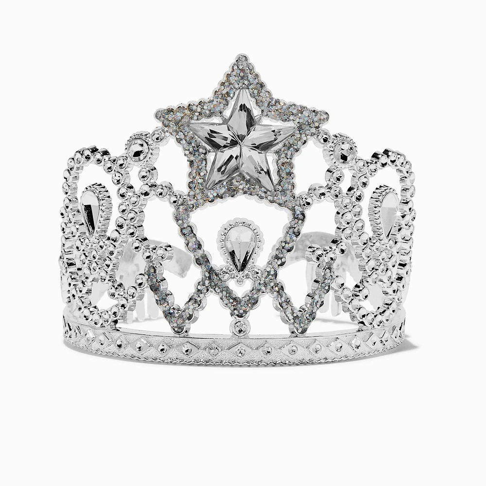 Claire's Club Starry Silver-tone Crown