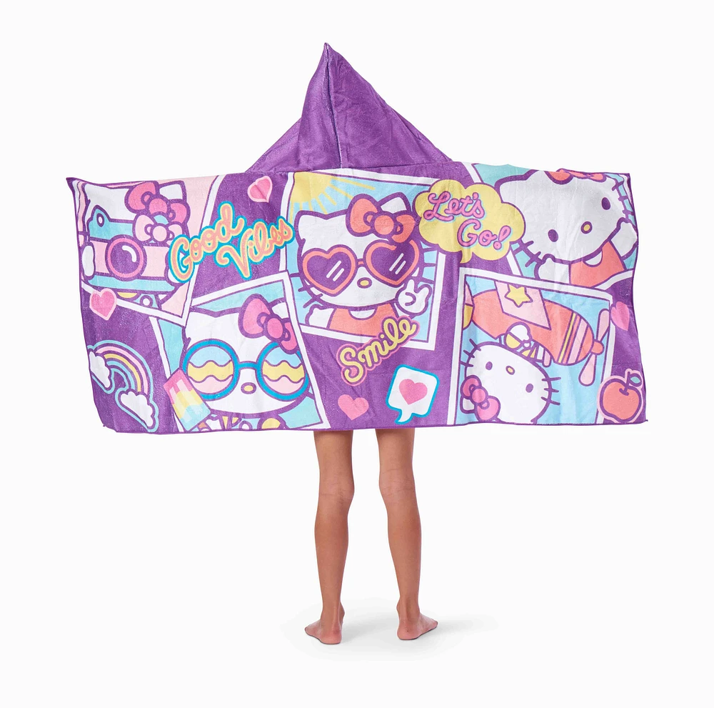 Hello Kitty® Let's Go Hooded Youth Beach Towel (ds)