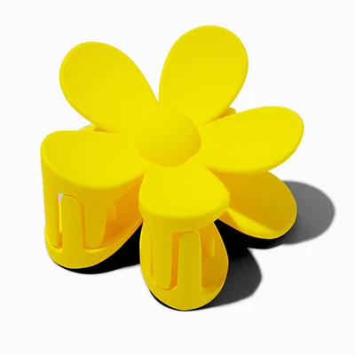 Matte Yellow Flower Medium Hair Claw