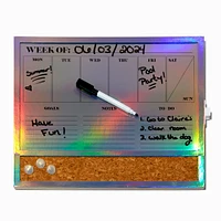 Holographic Weekly Calendar Dry Erase Board