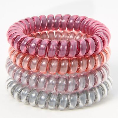 Multicolor Chic Spiral Hair Ties - 4 Pack