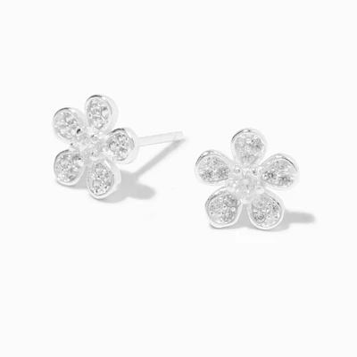 C LUXE by Claire's Sterling Silver Pavé Daisy Stud Earrings