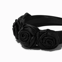 Black Roses Flower Crown Headband