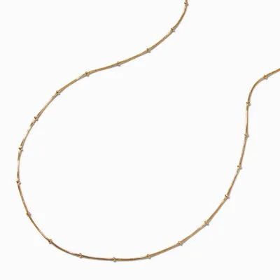 Gold-tone Stainless Steel Satellite Chain Necklace