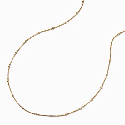 Gold-tone Stainless Steel Satellite Chain Necklace