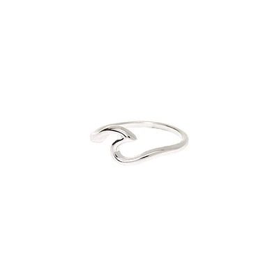 Silver-tone Wave Ring