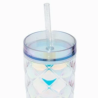 Holographic Quilted-Design Tumbler